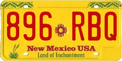 NM license plate 896RBQ