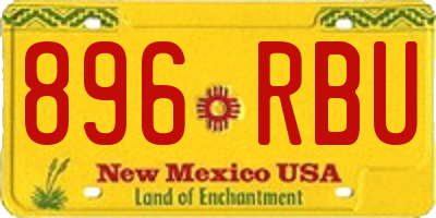 NM license plate 896RBU