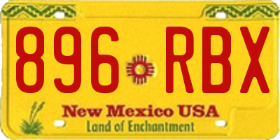 NM license plate 896RBX