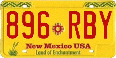 NM license plate 896RBY