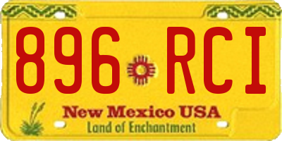 NM license plate 896RCI