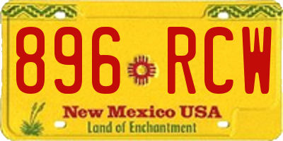 NM license plate 896RCW