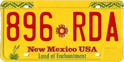 NM license plate 896RDA