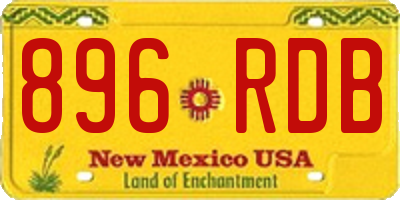 NM license plate 896RDB