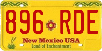 NM license plate 896RDE