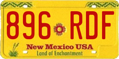 NM license plate 896RDF