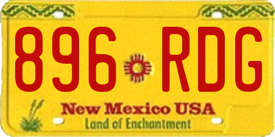 NM license plate 896RDG