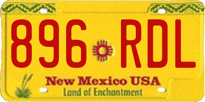 NM license plate 896RDL