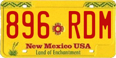 NM license plate 896RDM