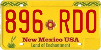 NM license plate 896RDO