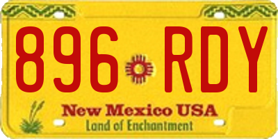 NM license plate 896RDY
