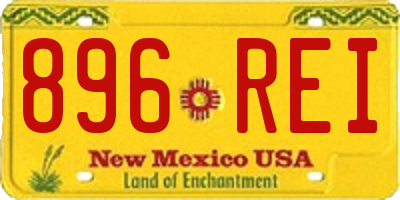 NM license plate 896REI
