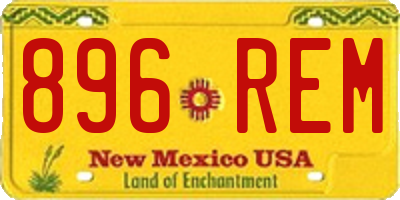 NM license plate 896REM
