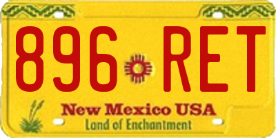 NM license plate 896RET