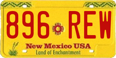 NM license plate 896REW