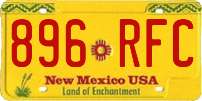 NM license plate 896RFC