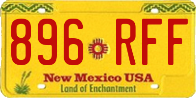 NM license plate 896RFF