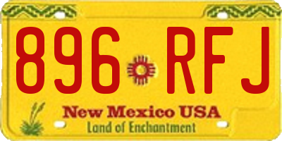 NM license plate 896RFJ