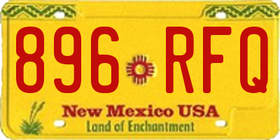 NM license plate 896RFQ