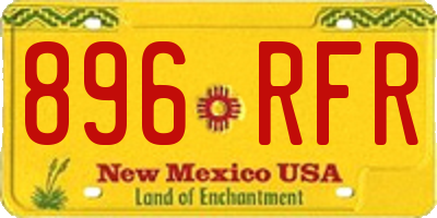 NM license plate 896RFR