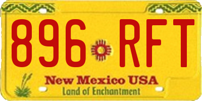 NM license plate 896RFT