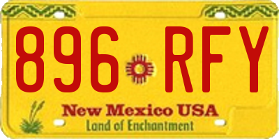 NM license plate 896RFY
