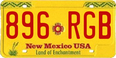 NM license plate 896RGB