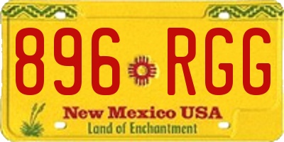 NM license plate 896RGG