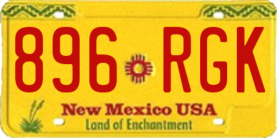 NM license plate 896RGK