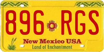 NM license plate 896RGS