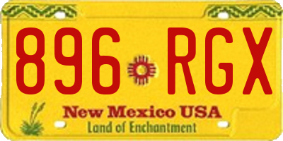 NM license plate 896RGX