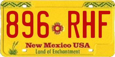 NM license plate 896RHF