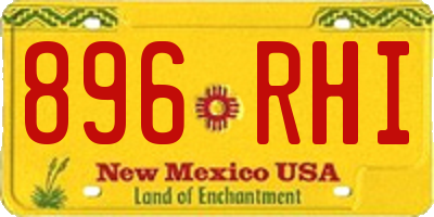 NM license plate 896RHI
