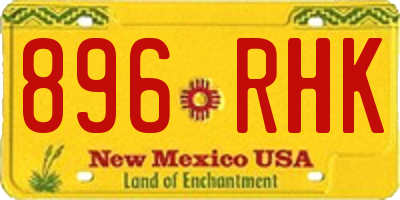 NM license plate 896RHK