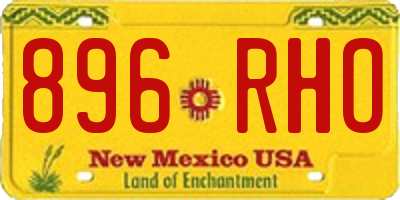 NM license plate 896RHO