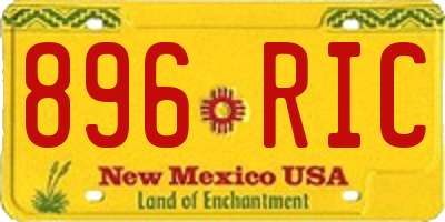 NM license plate 896RIC