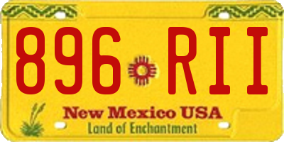 NM license plate 896RII