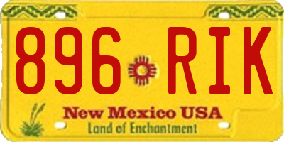 NM license plate 896RIK