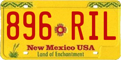 NM license plate 896RIL