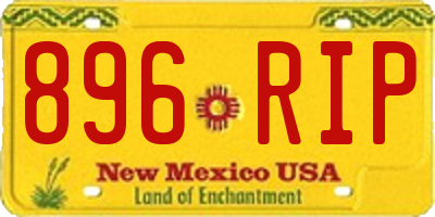 NM license plate 896RIP