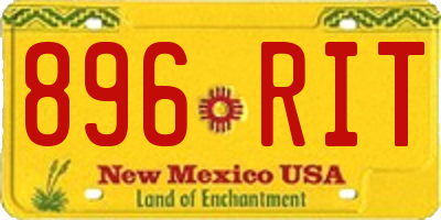 NM license plate 896RIT