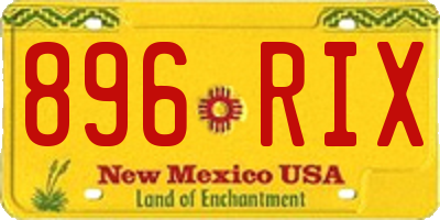 NM license plate 896RIX