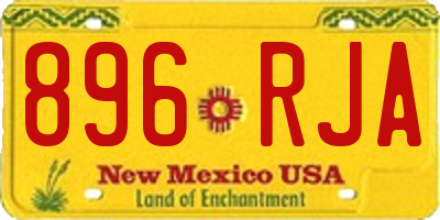 NM license plate 896RJA