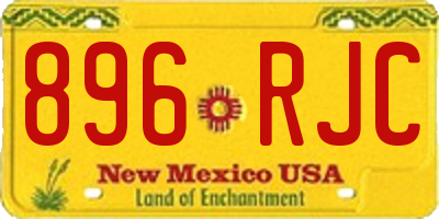 NM license plate 896RJC