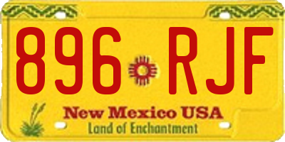 NM license plate 896RJF