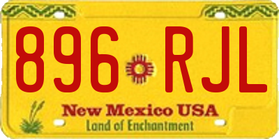 NM license plate 896RJL
