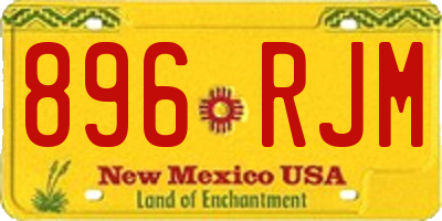 NM license plate 896RJM