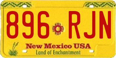 NM license plate 896RJN