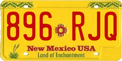 NM license plate 896RJQ