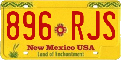 NM license plate 896RJS